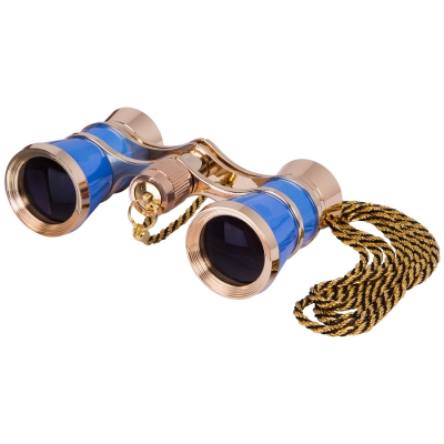 Levenhuk Broadway 325C Blue Wave Opera Glasses with a chain