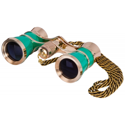 Levenhuk Broadway 325C Lime Opera Glasses with a chain