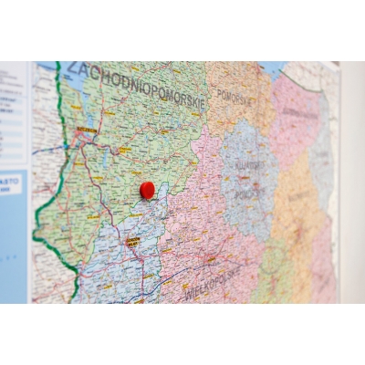 Tablica-mapa administracyjno-drogowa 102,5x120 z serii Office płyta magnetyczna