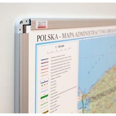 Tablica-mapa administracyjno-drogowa 102,5x120 z serii Office płyta miękka